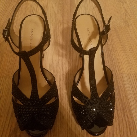 Black peek toe heel - Picture 1 of 4